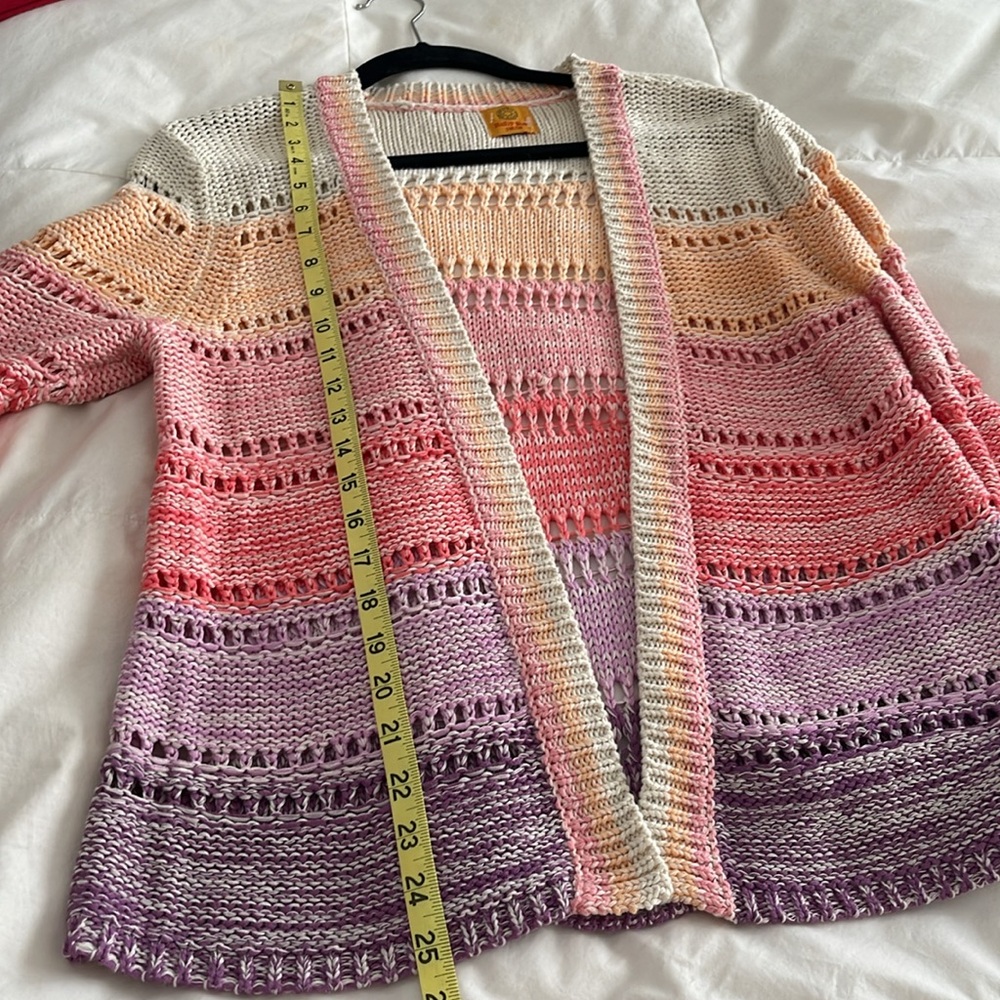 Ruby Rd. Open Multicolored Knit Cardigan - Picture 7 of 10